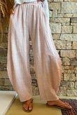 Sundaze Cheesecloth Chalk Stripe Classic Barrel Pant Rose